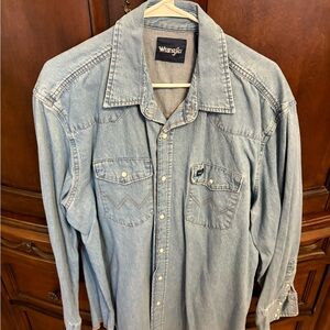Wrangler Classic Blue Denim Shirt